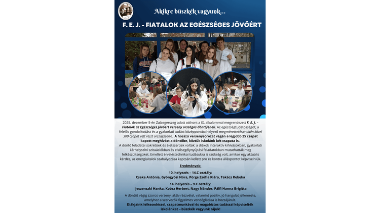 F. E. J. - Fiatalok az Egészséges Jövőért