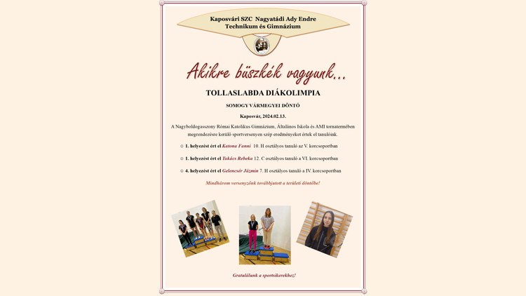 TOLLASLABDA DIÁKOLIMPIA