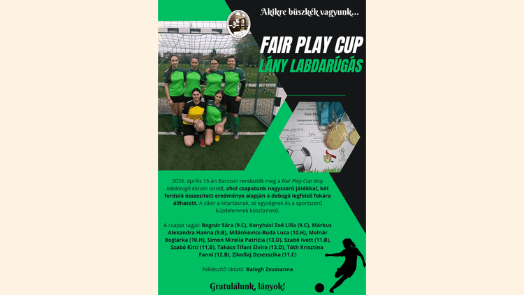 Fair Play Cup – Lány labdarúgás körzeti torna