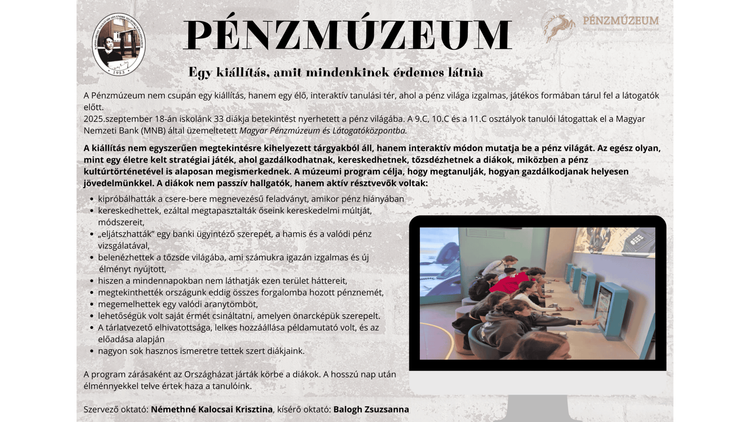 PÉNZMÚZEUM - egy kiállítás, amit mindenkinek érdemes látnia