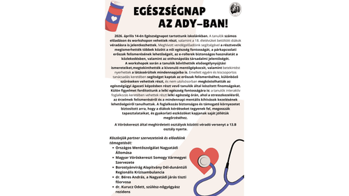 Egészségnap az Ady-ban!