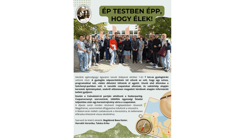 ÉP TESTBEN, ÉPP HOGY ÉLEK!