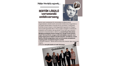 Bertók László versmondó emlékverseny
