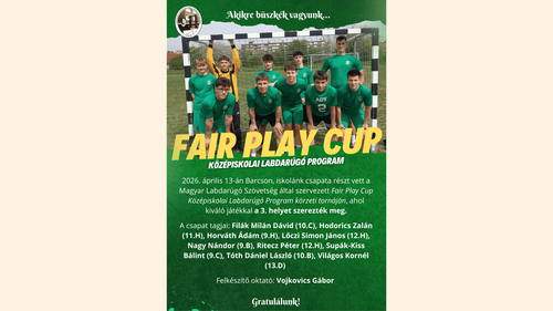 Fair Play Cup középiskolai labdarúgó program