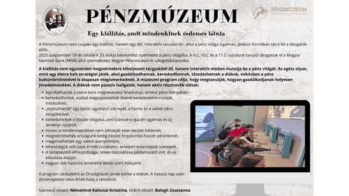 PÉNZMÚZEUM - egy kiállítás, amit mindenkinek érdemes látnia