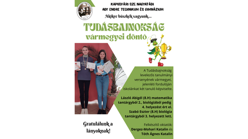 Tudásbajnokság vármegyei döntő